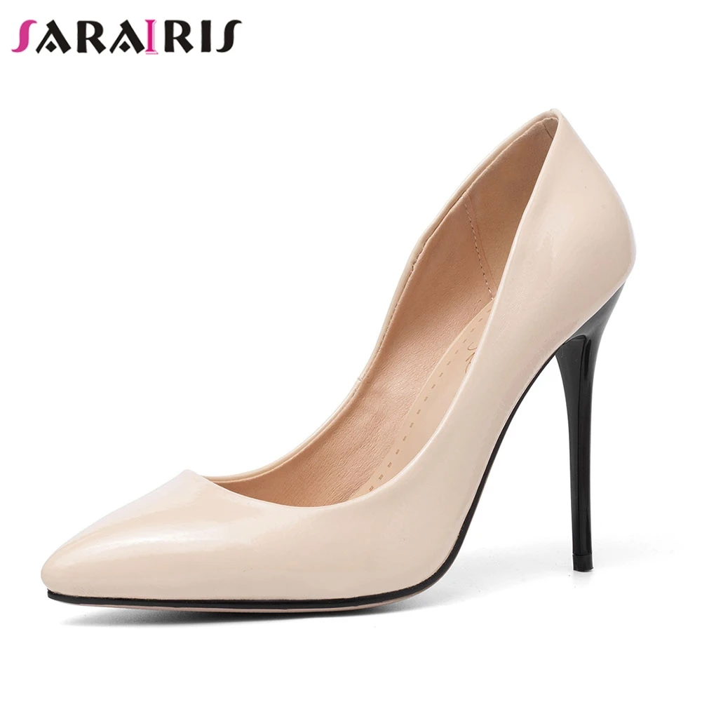 

SARAIRIS Plus Size 34-43 Slip On Summer Pumps Woman Shoes Elegant Pointed Toe Office Shoes Woman Pumps
