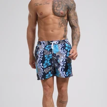 Летний модный комплект одежды с цветочным принтом для мужчин пляжные шорты трусы одежда для плавания Sunga мужские шорты купальные Шорты surf Шорты мужские треники Шорты