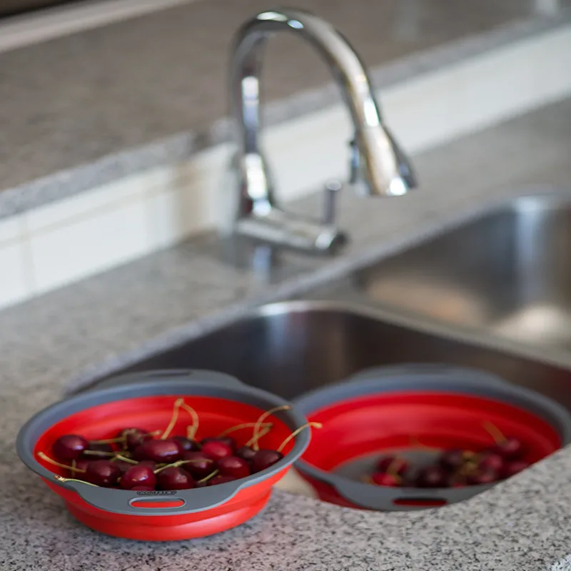 

Collapsible Over Sink Colander Kitchen Folding Strainer Colanders Food Strainers Collapsible Colander Folding Strainer