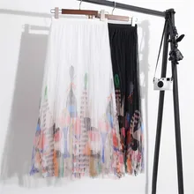 JUJULAND новые модные женские плиссированные юбки с высокой талией весенне-летние юбки женские юбки с эластичной талией трапециевидные длинные юбки для женщин