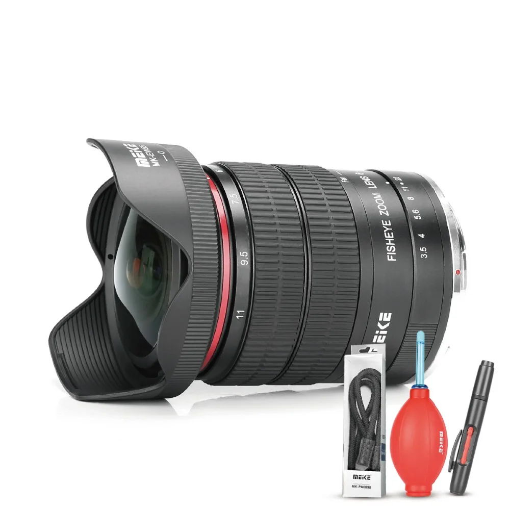 Meike 6-11 мм ультра широкий F3.5 зум Рыбий глаз объектив для всех Canon EOS EF крепление DSLR камеры с APS-C/полная рамка+ Бесплатный подарок