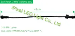 2Pin/3pin/4PIN/5pin кабель-удлинитель для RGB Светодиодные полосы, цифровых развлечений, пиксель труб