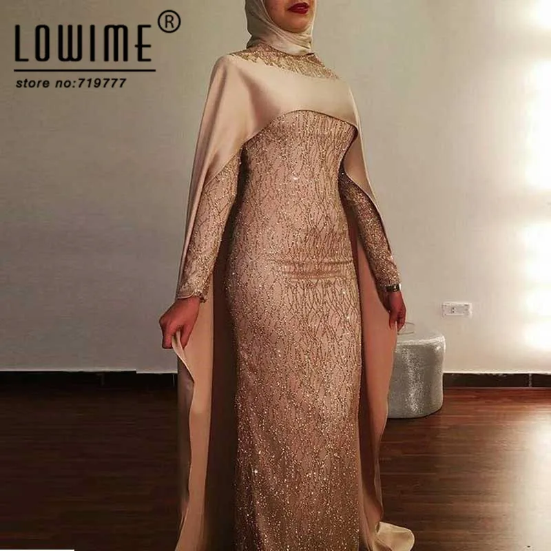 Musilm вечерние платья, официальное женское платье с хиджабом, vestido de festa, на заказ, арабские вечерние платья, длинные рукава, Vestido Longo