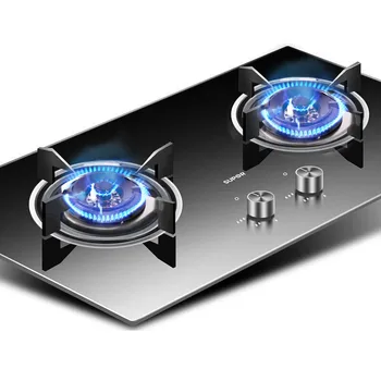 

QB503 Gas Stove Natural Gas Liquefied Dual-stove Bulit-in Hobs Desk Type Embedded Dual-purpose Domestic Gas Stove 2 Pot Ranges