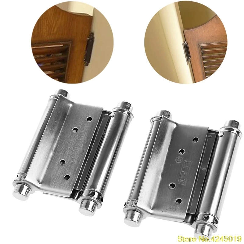 

2018 High Efficiency 2Pcs 3" Inch Stainless Steel Double Action Spring Hinge Saloon Cafe Door Swing