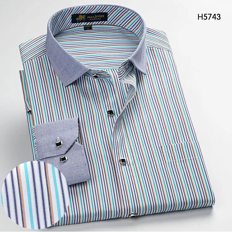 Unisplendor мужская повседневная клетчатая рубашка с длинным рукавом, деловая рубашка, мужская приталенная рубашка размера плюс S-4XL YN904