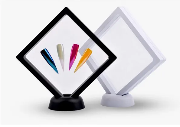 

White/Black Nail Tips Display Stand Holder Acrylic With PET Membrane Nails Design Showing Board Manicure Tools