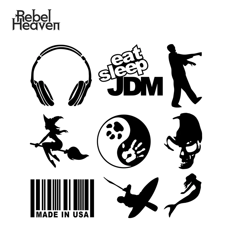 Rebel Heaven автомобильный Стайлинг Смешные JDM Eat Sleep наушники сделанные в США штрих код