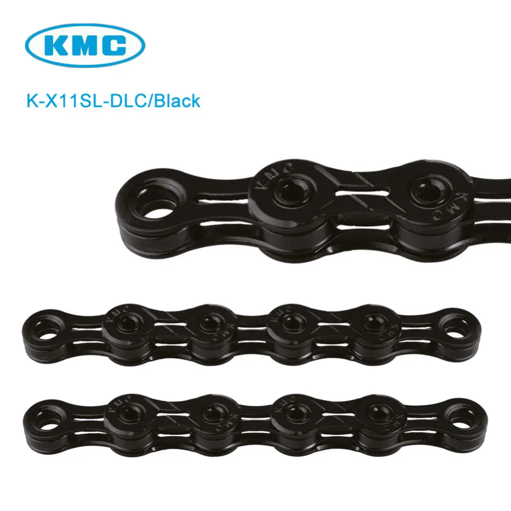 

Original KMC X11SL-DLC 11 Speed Bike Chain DLC Black for Trekking 116 Link Super Light Diamond Like Coating Bike 11S KMC Chain