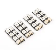 4 шт. двойной ряд 6 бит WS2812B RGB5050 Night LED поездки по betaflight для DIY Радиоуправляемый Дрон мульти ротора гонки Запчасти