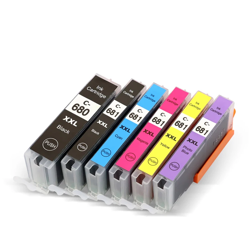 6 шт. для Canon PGI680 CLI681 PGI 680 чернильный картридж PIXMA TR7560 TR8560 TS6160 TS8160 TS9160 офисная
