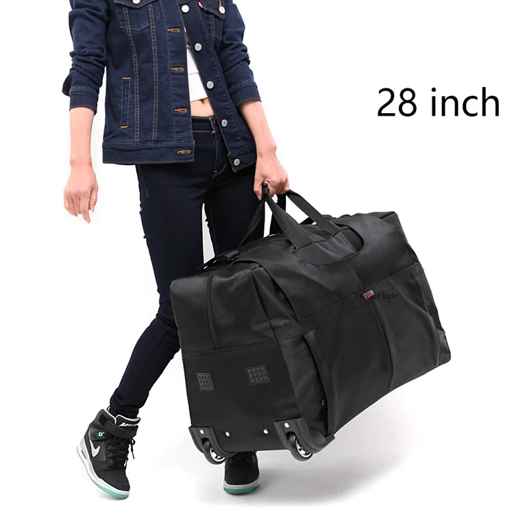 Простая Дорожная сумка с колесиками с большой емкостью и складная 24/28/32 inch размер прокатки Чемодан Spinner бренд дорожного чемодана