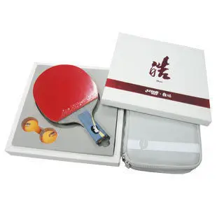 Cheap DHS Hurricane Hao Set Table Tennis Racket Skyline 3 + Hurricane 3 Rubber + Bag Case Ping Pong Bat