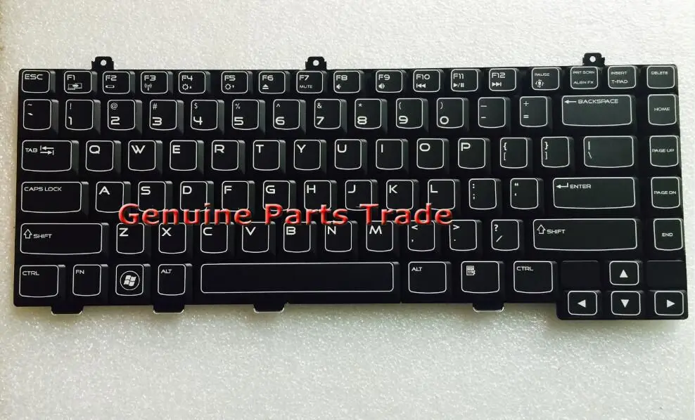 Genuine New 02m4nw 2m4nw For Dell Alienware M14x R1 English Keyboard Us Layout Backlit Pk130g81a00 Nsk Aku01 Keyboard For Dell Alienware M14x R1alienware M14x Aliexpress