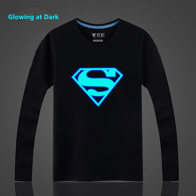 

Cotton luminous headphone middle finger superman one piece tokyo ghoul t shirt men women hip hop glow in dark t shirt