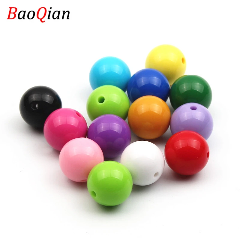 Cuentas acrílicas coloridas chicle para fabricación de joyas, cuentas de moda baratas para y pulseras, 6/8/10/12/14/16/18/20mm|cuentas| - AliExpress