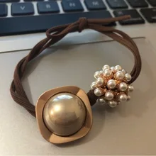 1 шт. головной канат женский головной убор с жемчугом волосы на кольцевом креплении аксессуары Простой Взрослых резинка, ленточка волосы парик G0417