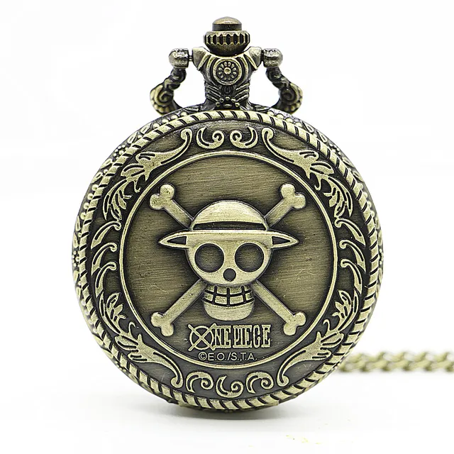 New Arrival Bronze Steampunk Skull One Piece Pocket Watch Cartoon Anime Watch On New Arrival Bronze Steampunk Skull One Piece Pocket Watch Cartoon Anime Watch On