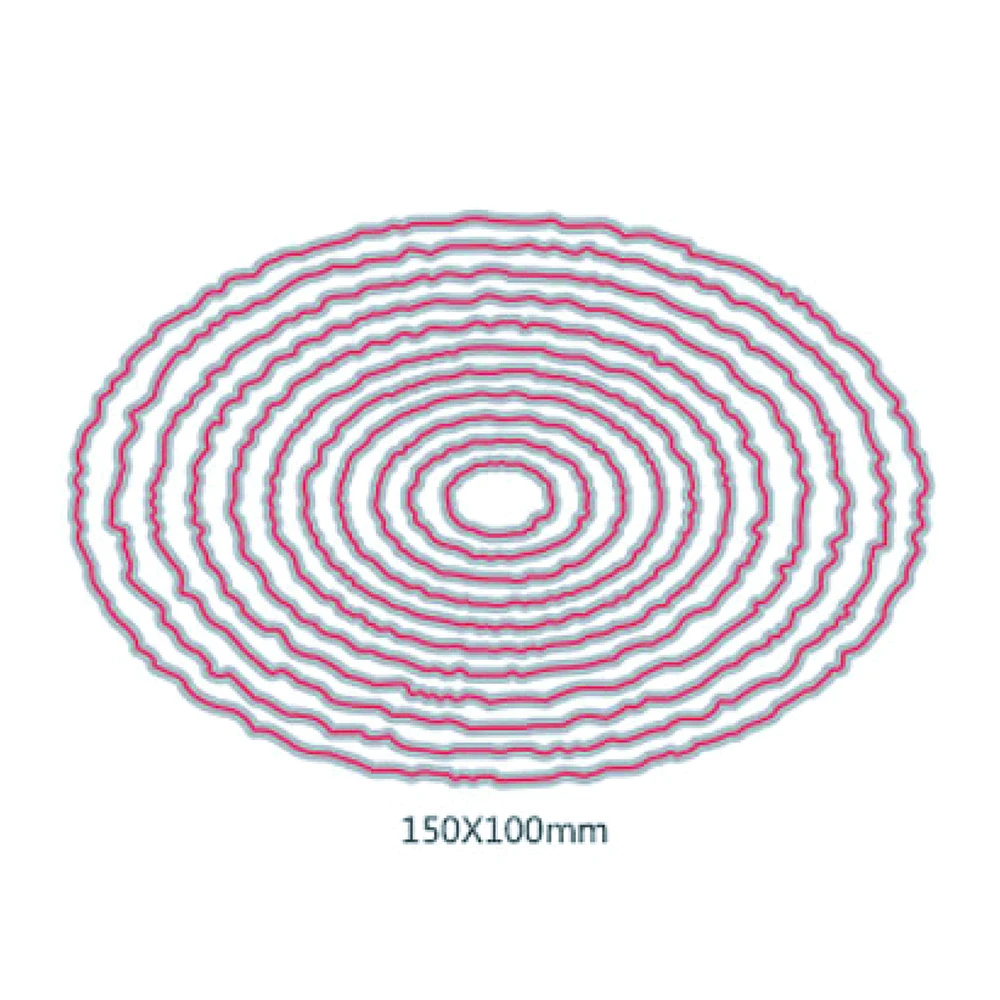 Swovo 15x10 см 11 шт. волнистая овальная рамка для ремесла скрапбукинга DIY Форма Металл углеродистая сталь режущий альбом фотоальбом художественная карточка штампы