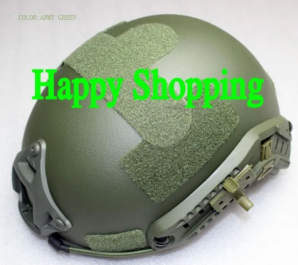 

FAST MILITARY HELMET For Airsoft With Picatinny Wing-loc ARC Rail Adapter NVG Mount Army Green