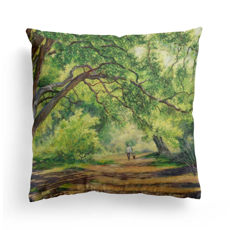 

2Pcs/Lot Tree Decorative Cushion Cover Throw Pillowcase Printed Cushion Cover for Sofa Car Chair Seat Cushion Pillow Cover Case