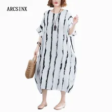 ARCSINX/Белое Женское платье больших размеров 5XL 6XL 7XL 8XL 9XL 10XL, повседневные летние платья и сарафаны больших размеров