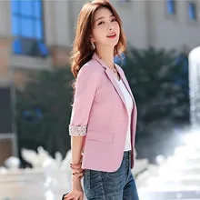 Высокое качество Весна осень маленький костюм куртка Новая мода Повседневный Ретро Тонкий белый воротник комбинезон Женская куртка