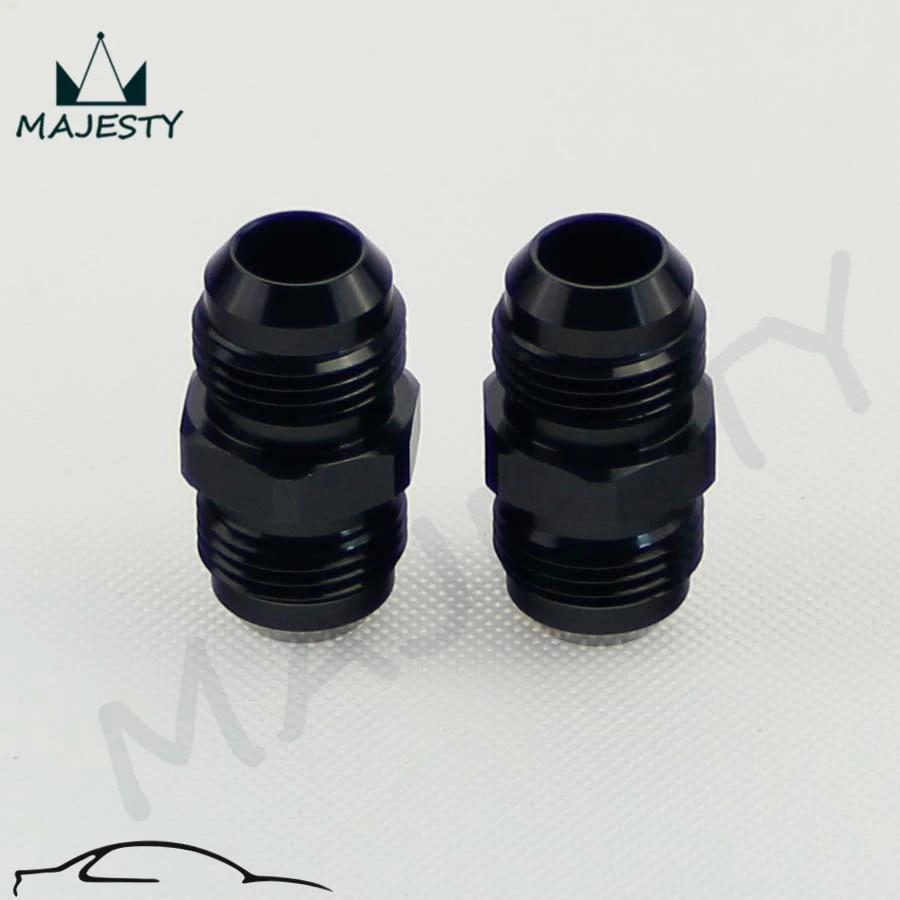 with 4AN Bulkhead Nut Aluminum Straight Bulkhead Fuel Fitting -4 AN to AN4 Male to Male Flare Union Adapter Blue