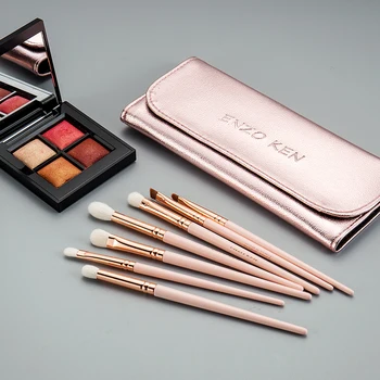 

Eye Makeup Brushes Goat Hair for Women ENZO KEN 7Pcs White Eye Makeup Brushes
