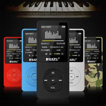 

2020 New Original RUIZU X02 HiFi MP3 Music Player 8GB Sport MP3 Player with 1.8" TFT Screen Support FM Radio,E-Book,Clock,Data