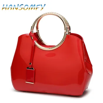 

High Quality Patent Leather Women Bag Ladies Cross Body Messenger Shoulder Bags Handbags Women Brands Bolsa Feminina MX-62