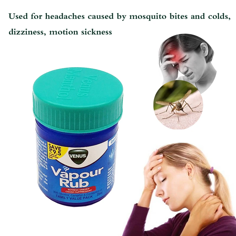 

Vapour Rub White Cooling Balm Ointment For Anti Mosquito Headache Toothache Stomachache Dizziness Essential Balm Oil Tiger Balm