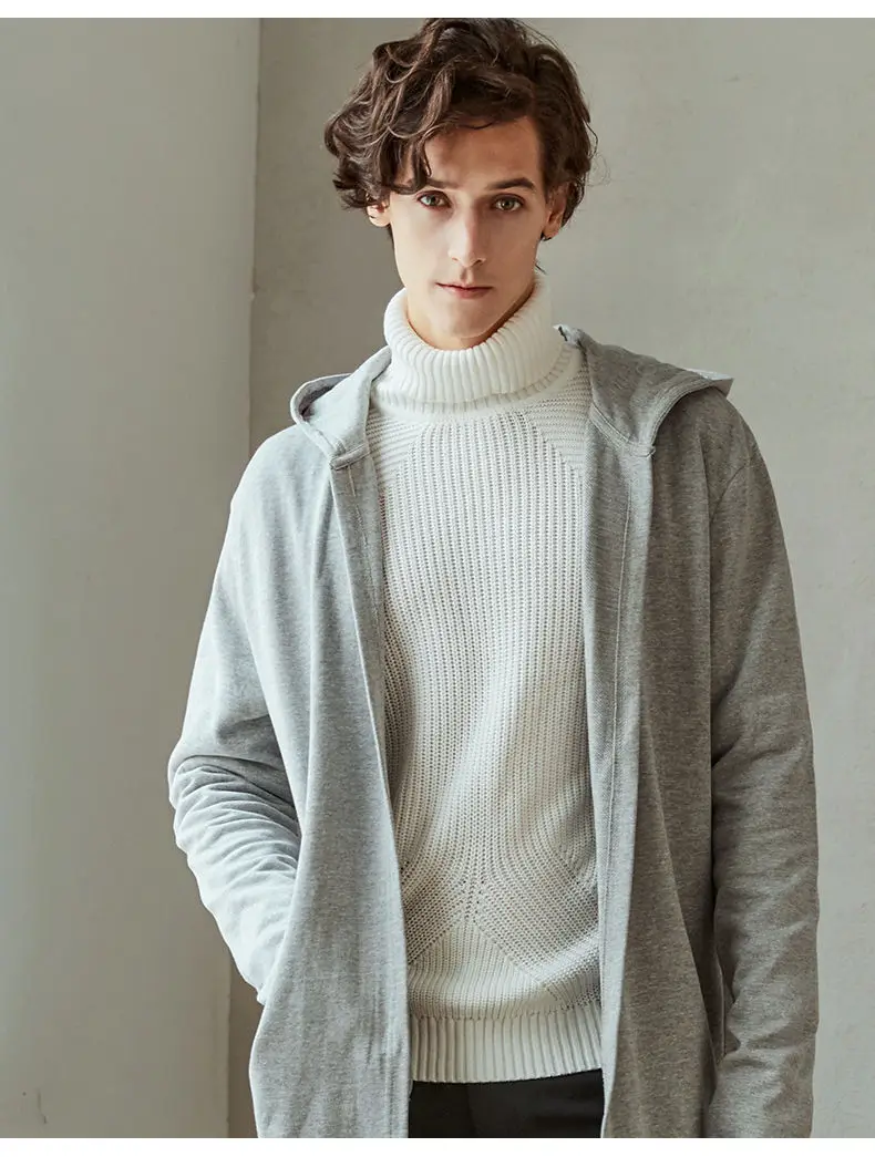 Winter Men Turtleneck Sweater Pullovers Winter Thick High-Neck Male Sweater Jumpers Cotton Man knitwear Autumn 2019 Fashion New 01