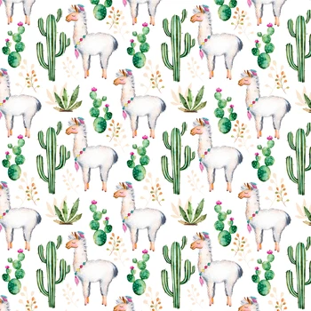 

HUAYI Photography Backdrops Alpaca cactus backdrop photo backdrop baby shower photo booth props background XT-6588