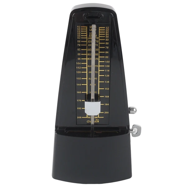 Black Mechanical Metronome Cherub Precision Spring Mechanism Metranome