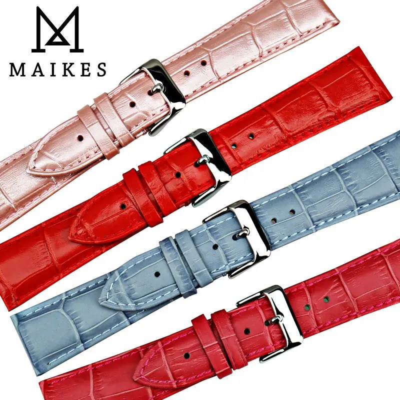 Аксессуары для часов MAIKES ремешок 16 мм 18 20 22 из натуральной кожи модный зеленый Gucci