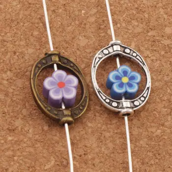 

Oval Bead Frame Charm Beads 19.2x14.4mm 200pcs zinc alloy Bronze Pendants Jewelry DIY L763