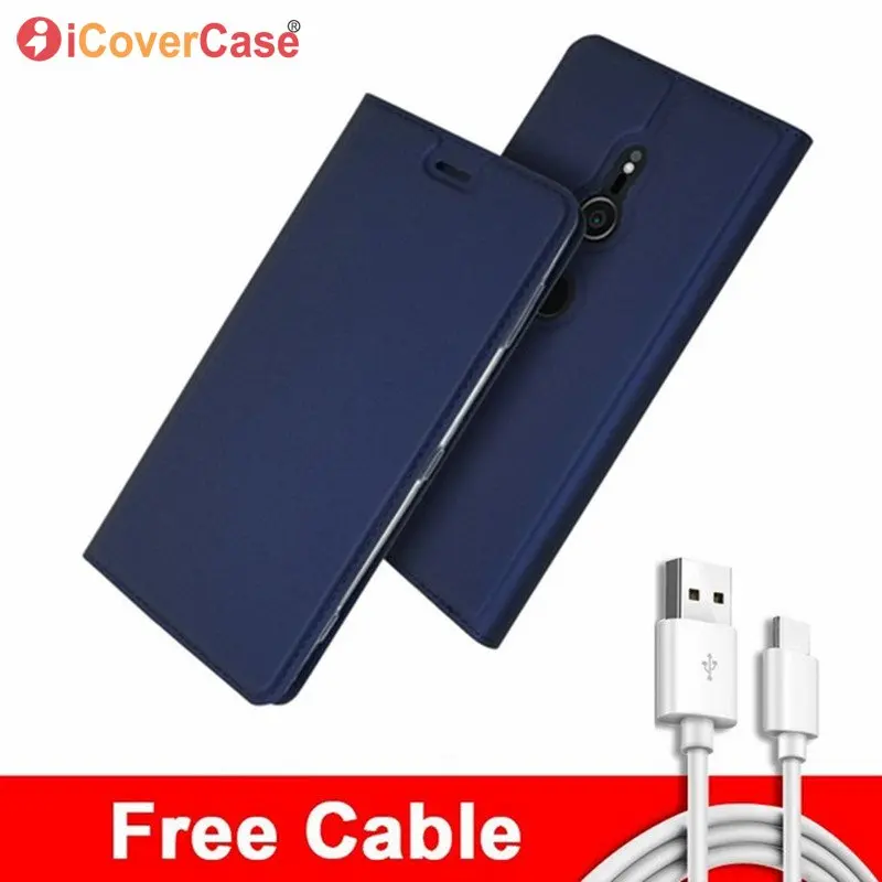 

Magnetic Case For Sony Xperia XZ2/XZ2 Compact Wallet Cover Flip Leather Elegant Phone Bag Coque Hoesje Etui Capinha Free Cable