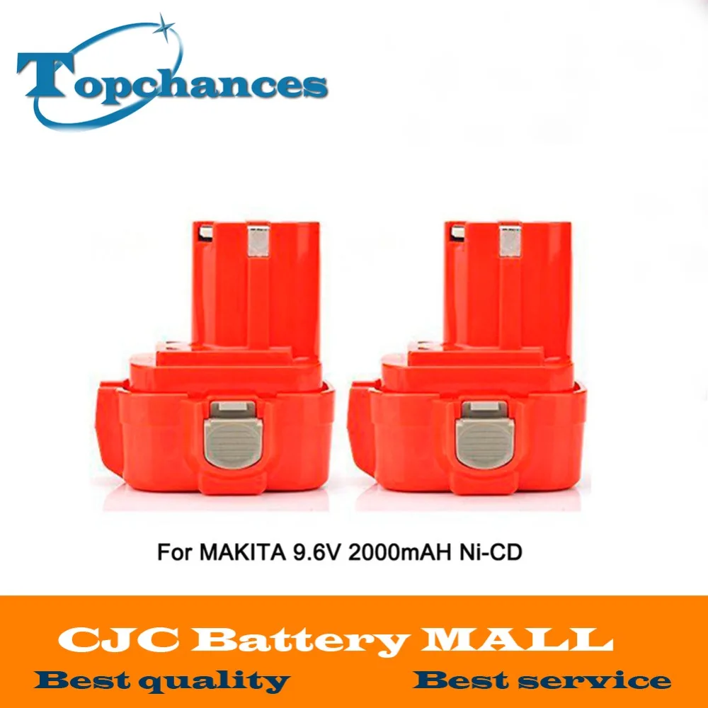

2018 New 2pcs 9.6V 9.6 VOLT Rechargeable Power Tool Battery for MAKITA 9100 9101 9102 2.0AH Power Tool Free Shipping