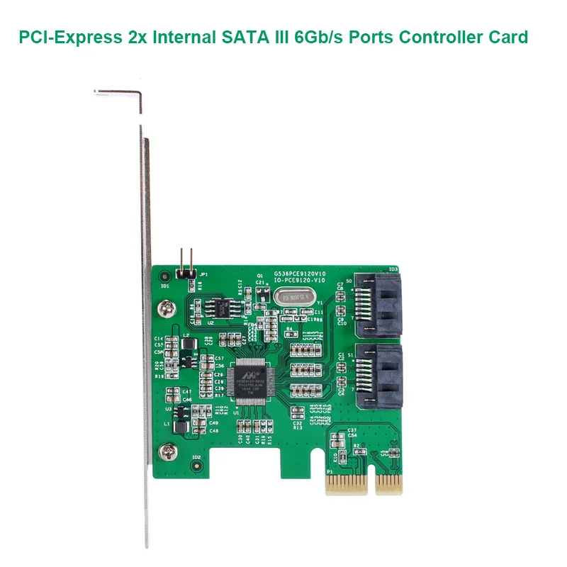 Riser card для PCI-e с 2 SATA 3,0 порт/SATA III 6 ГБ/сек./Marvell 88SE9120 чипсет с низкий кронштейн для улучшения компьютера