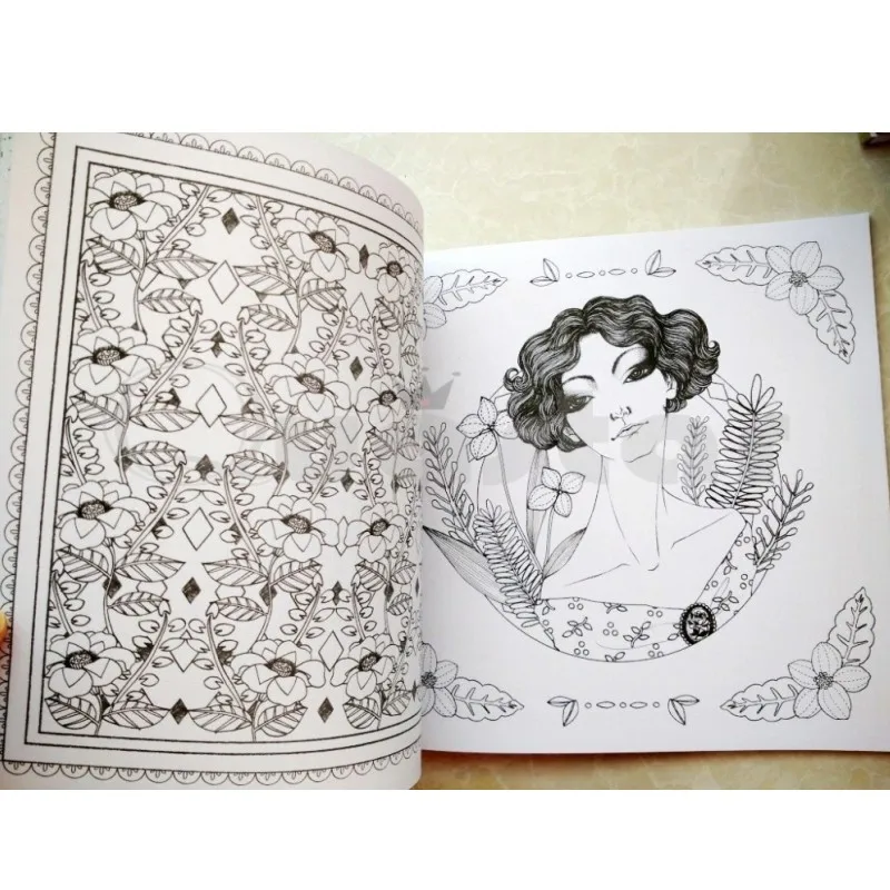 96 Pages Korea Dream Girl Coloring Book For Children Adults Relieve Stress Fashion Painting Drawing Antistress Colouring Books In From Office School