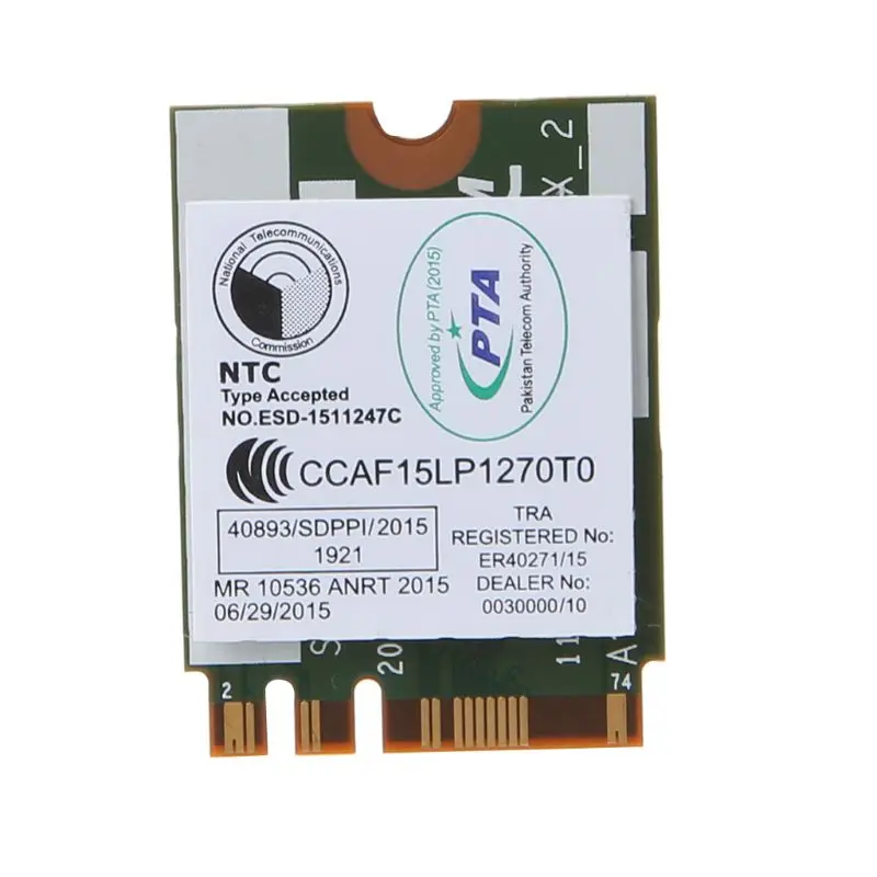 NEW DW1820A BCM94350ZAE 802.11ac Bluetooth 4.1 867Mbps M.2 NGFF WiFi Wireless Card for Dell Laptops Computers