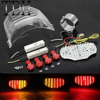 

Clear LED Rear Taillight Brake Light with Integrated Turn Signals Indicator Lamp For Yamaha FZ6 Fazer 600 2003-2008