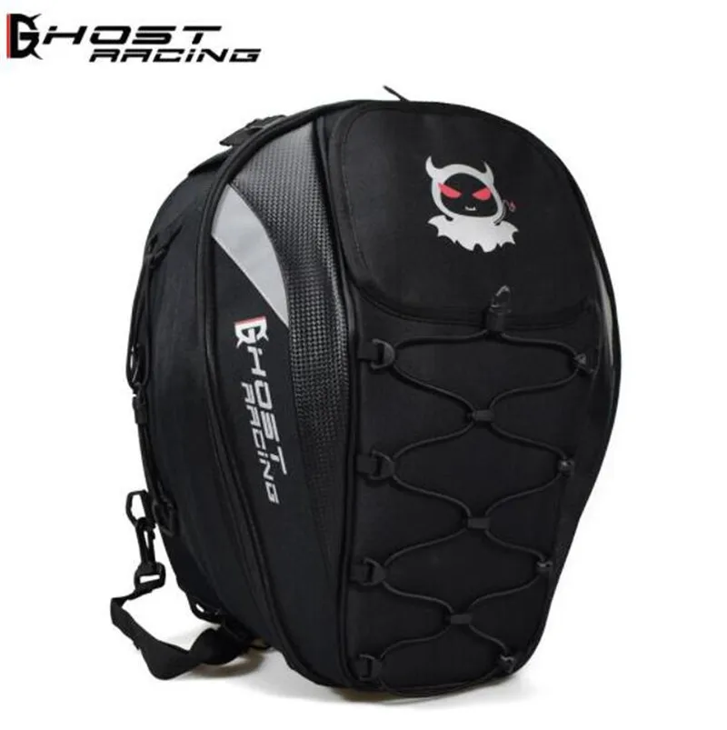 

GHOST RACING Motorcycle Tail Bags Back Seat Bags Kit Travel Bag Motorbike Scooter Sport Luggage Rear Seat Rider Bag Pack