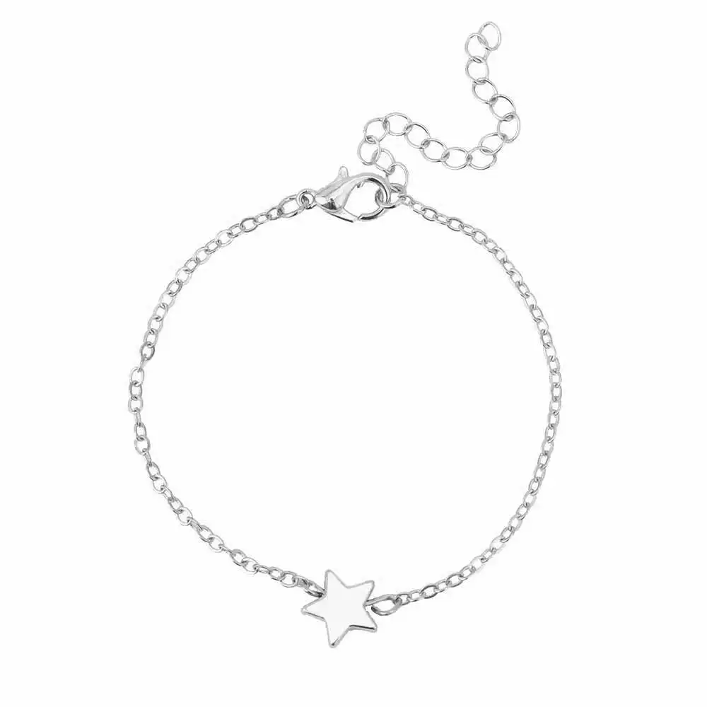 IPARAM 2017 Five-pointed star Star Pendant Charm Chain Bracelet Couple Bracelets Jewelry Friendship Gifts to Friends Lover IPARAM 2017 Five-pointed star Star Pendant Charm Chain Bracelet Couple Bracelets Jewelry Friendship Gifts to Friends Lover