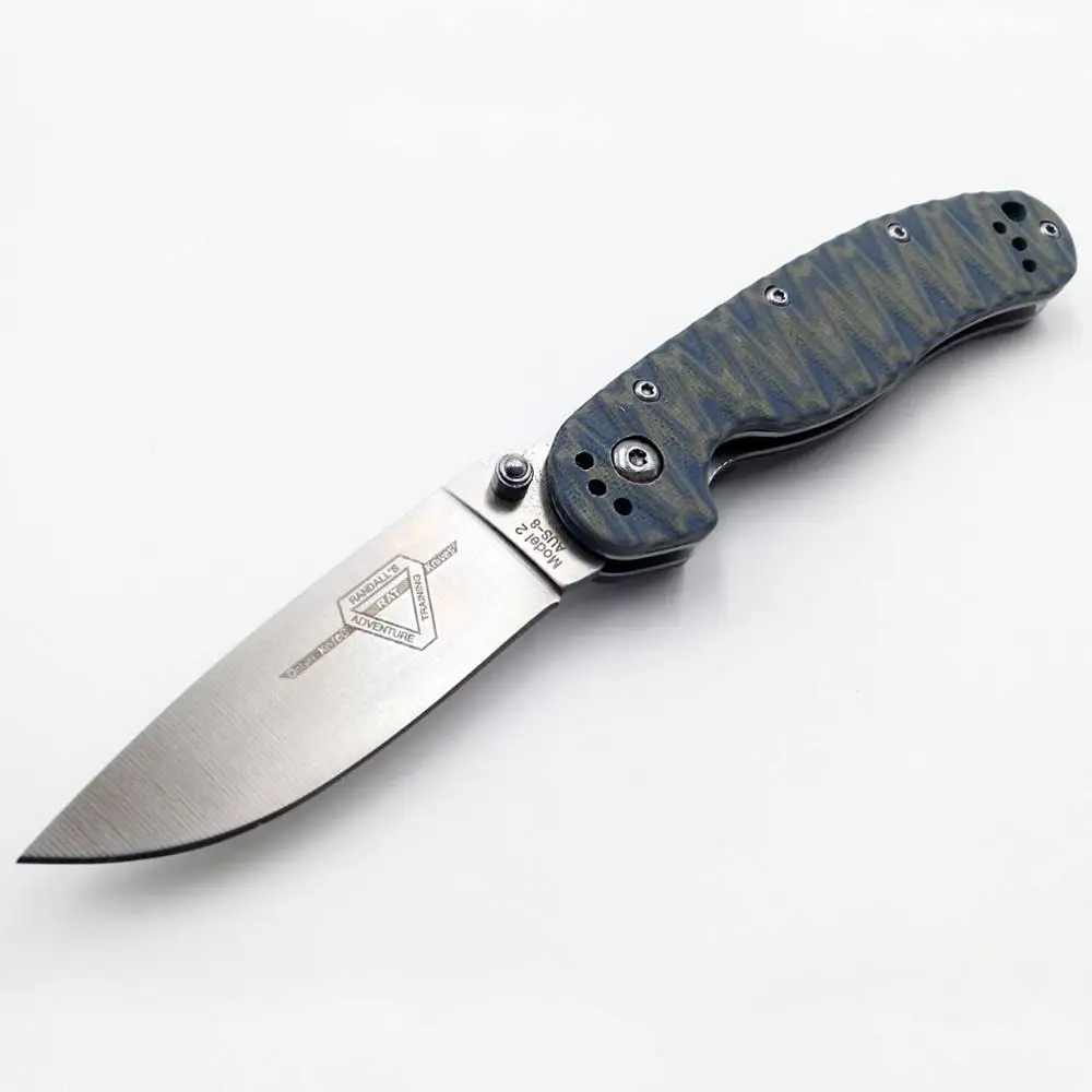 JSSQ крыса модель 2 складной нож AUS-8 лезвие Тактический карманный нож Открытый Отдых EDC инструменты выживания Охота спасательные ножи OEM - Цвет: Blue