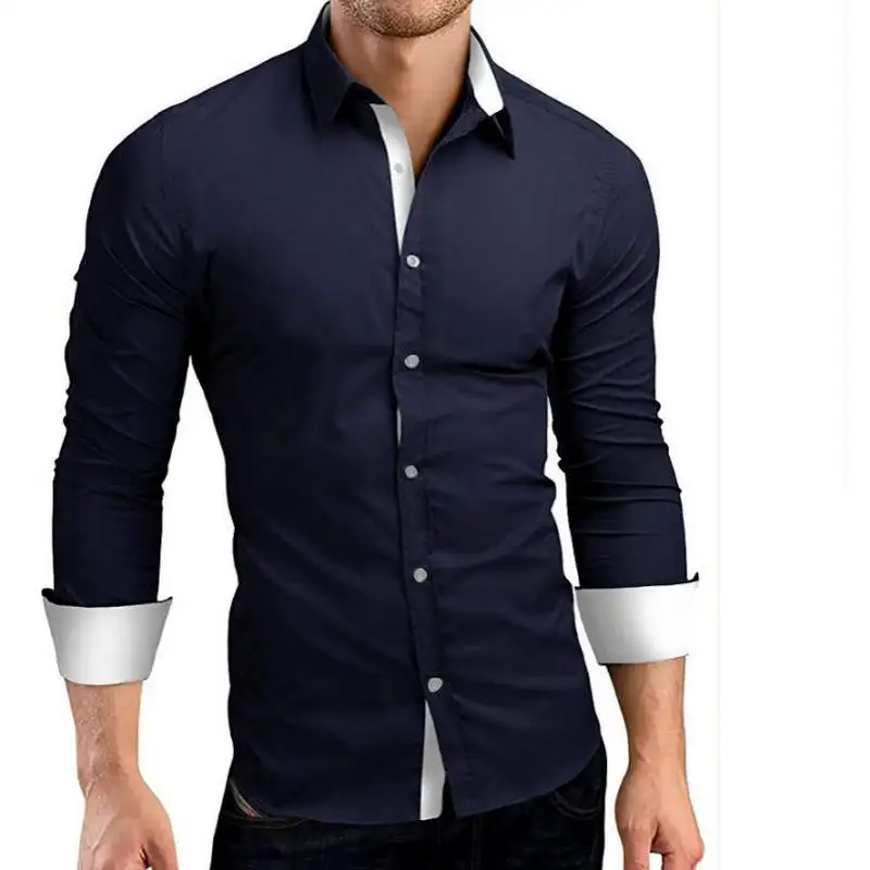 Men Shirt Brand 2019 Male High Quality Long Sleeve Shirts Casual Hit Color Slim Fit Black Man Dress Shirts 4XL C936 Men Shirt Brand 2019 Male High Quality Long Sleeve Shirts Casual Hit Color Slim Fit Black Man Dress Shirts 4XL C936