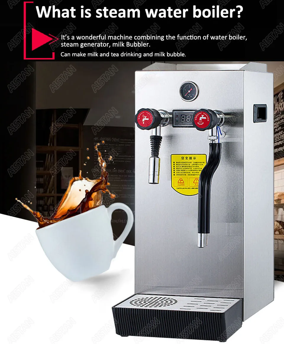 RC800 Electric Steam Water Boiler Tea Boiler Milk bubble maker Machine for commercial bar and store