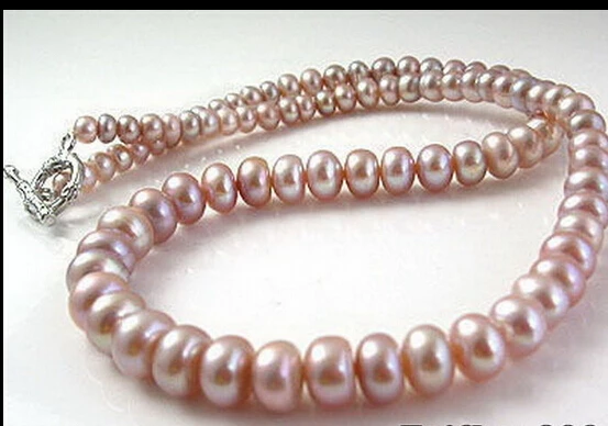 

FREE SHIPPINGGenuine Pink Purple Pearl 18KWGP Clasp 18" Necklace