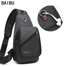 BAIBU мужская повседневная многофункциональная нагрудная сумка через плечо Оксфорд нагрудная Сумка водоотталкивающая ipad сумка-мессенджер